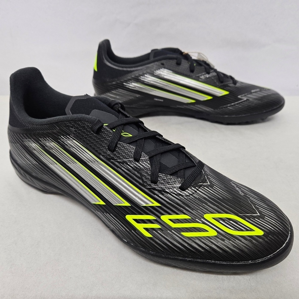 Adidas F50 League TF Soccer Cleats JH7725 Black Lucid Lemon Mens Size 12